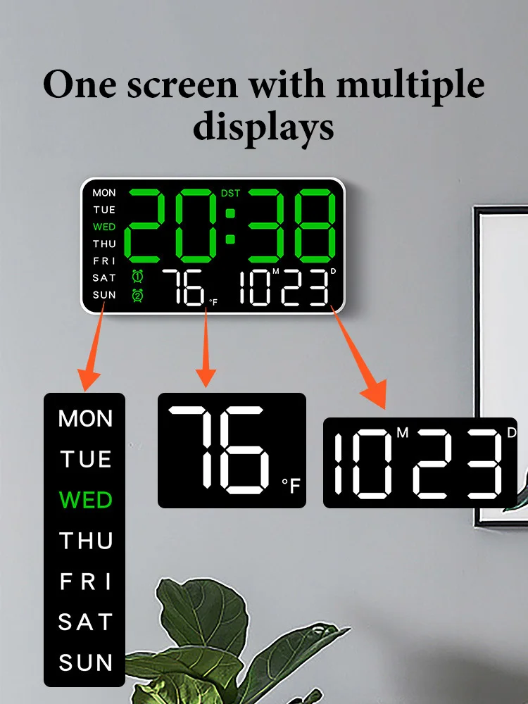 USB-часы будильник с голосовым управлением цифровые часы отображением даты и