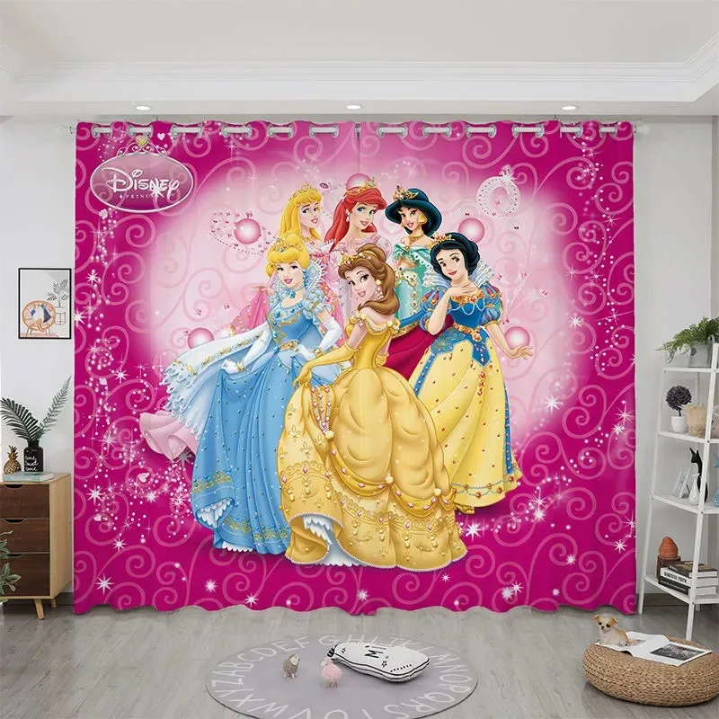 

Disney Snow White Blackout Curtains Little Mermaid Ariel Princess for Child Girls Shading Curtain for Bedroom Home Decor
