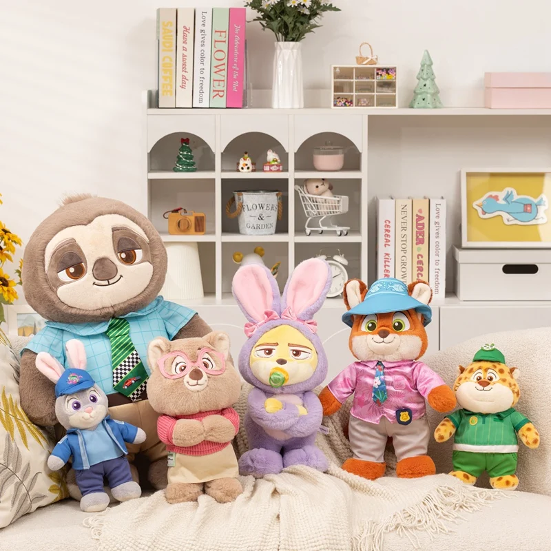 Фото Мягкие игрушки Kawaii Zootopia: Ник Уайлд, Джуди Хоппс, Клоузауэр, Финник, Ниблз, Фзбай — декор для комнаты в стиле аниме, подарок на день рождения для детей №2