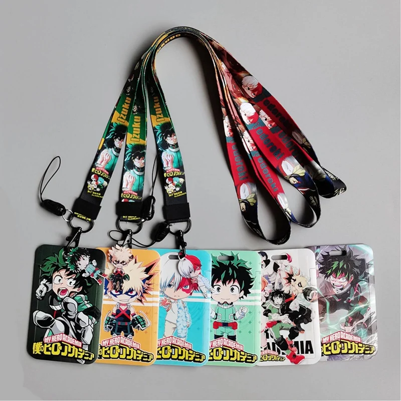 

My Hero Academia Boku no Hero Academia Neck Strap Lanyards Students Bus Card Badge Holder Rope Pendant Key Chain