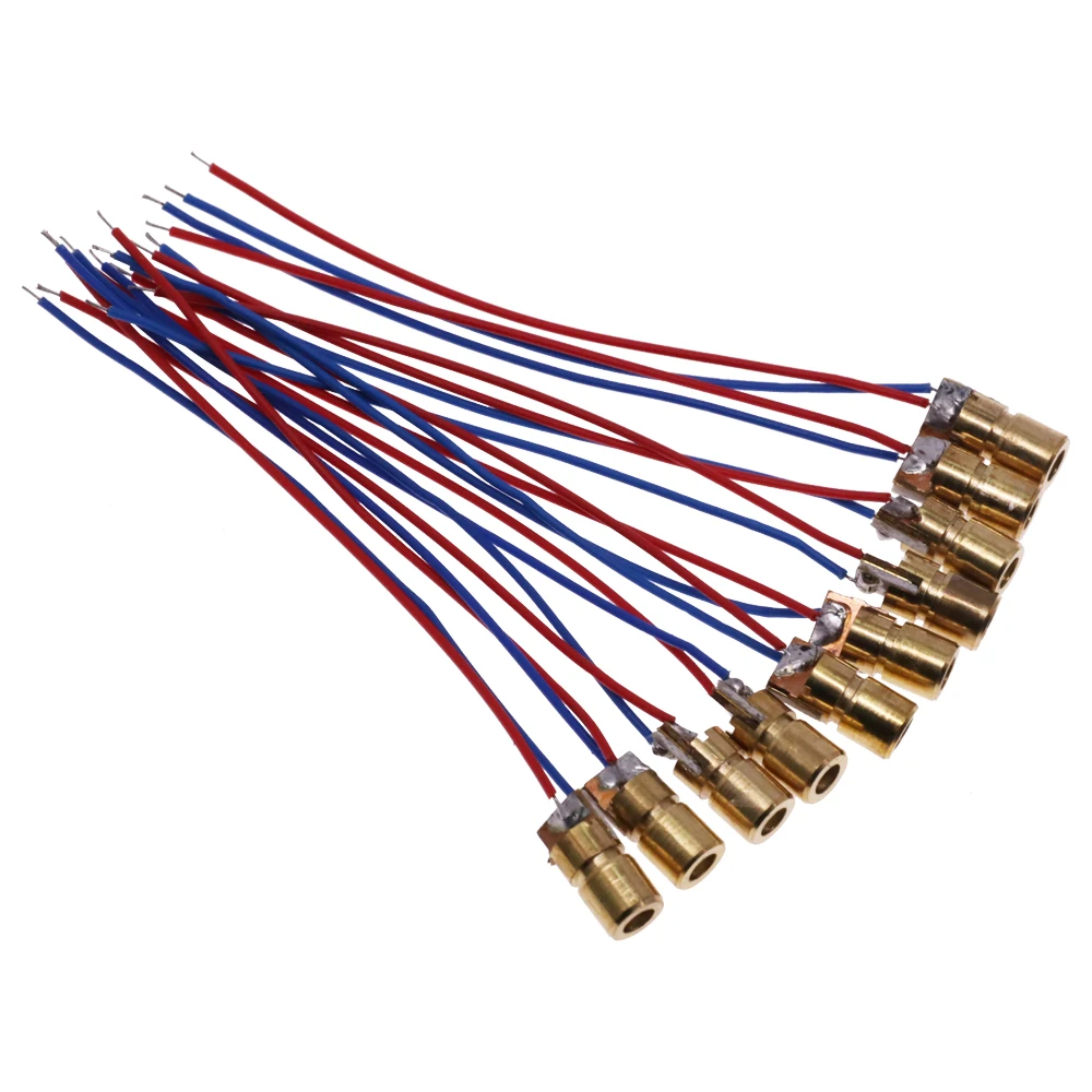 Модуль лазера красного цвета 650нм 5мВт с точкой/линией пересечения, головкой и стеклянной линзой, регулируемым фокусом и классом промышленности.