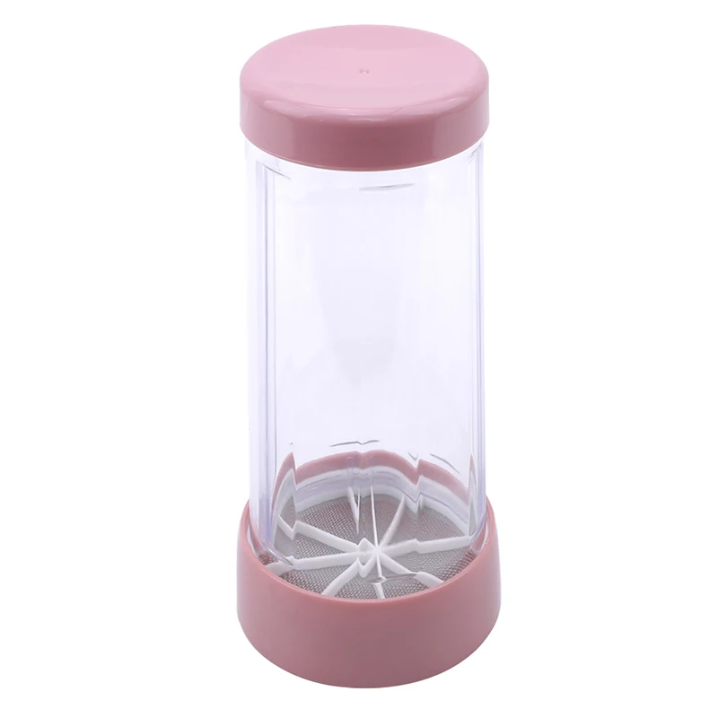

Plastic Icing Sugar Dispenser With Lid,Chocolate,Coffee,Cocoa Powder Sugar Shaker With Stainless Steel Mesh Sifters New