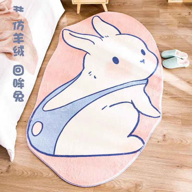 modern simple living room bedroom study carpet art line nordic cartoon irregular floor mat free global shipping