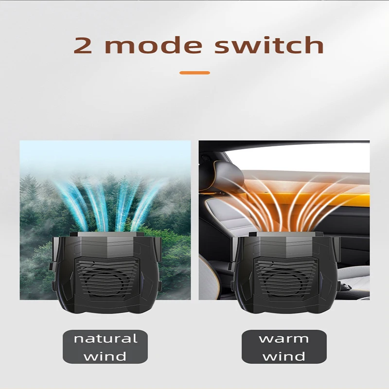 2022 new winter USB heater car truck special seat back mini fan heating 12V-24V mute 3 wind speed enlarge
