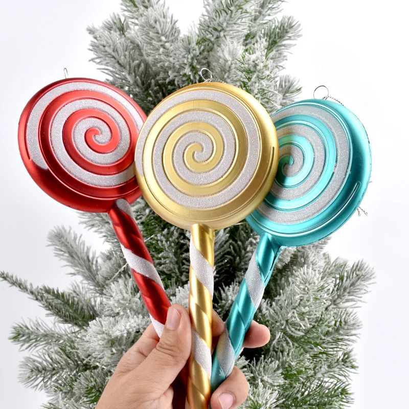 

Christmas Props 20cm Lollipop Candy Pendant Christmas Decorations for Home 2022 Christmas Ornaments Navidad New Year 2023 Gifts
