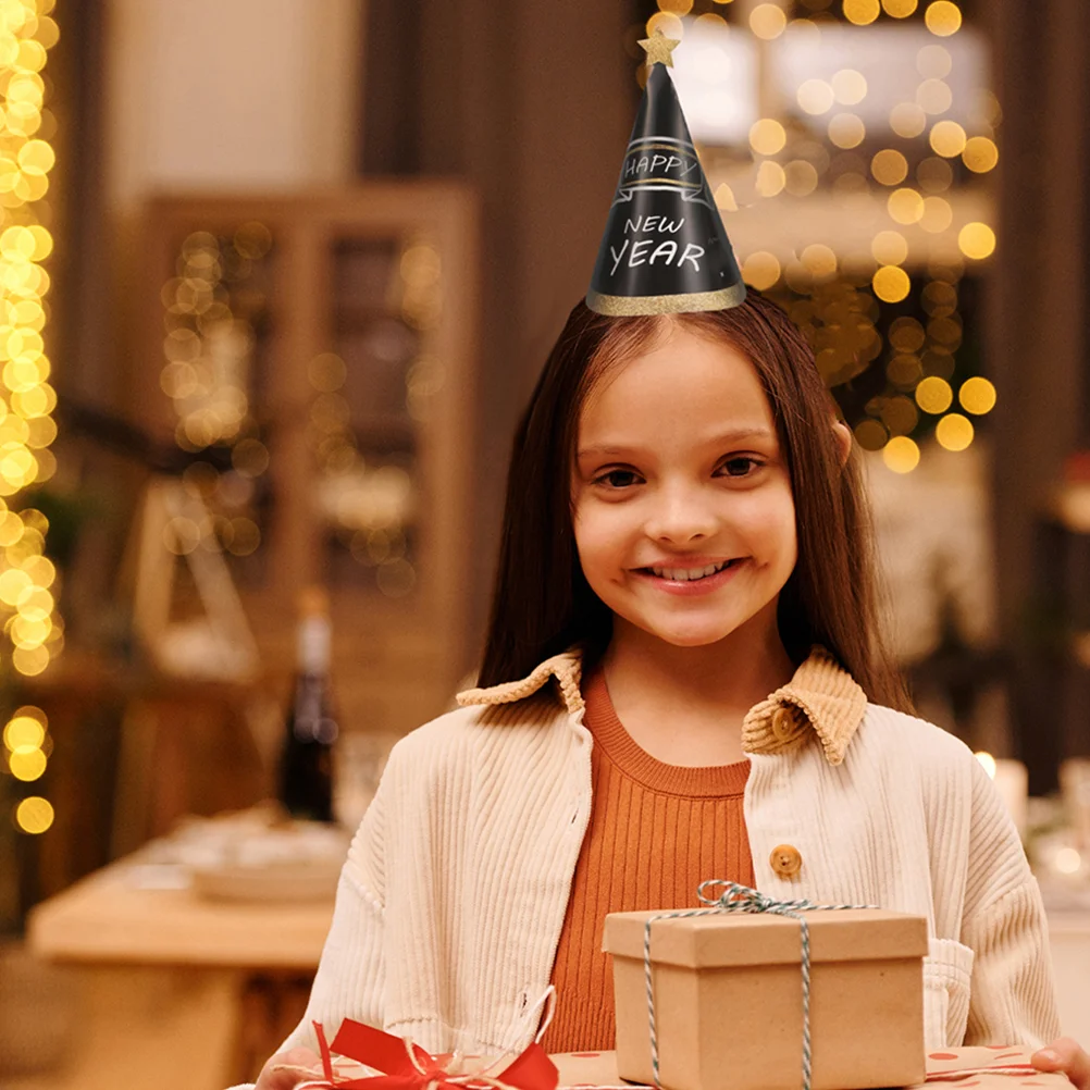 

12pcs Happy New Year Cone Hats 2024 New Year Eve Party Hats Party Supply New Year Decorations