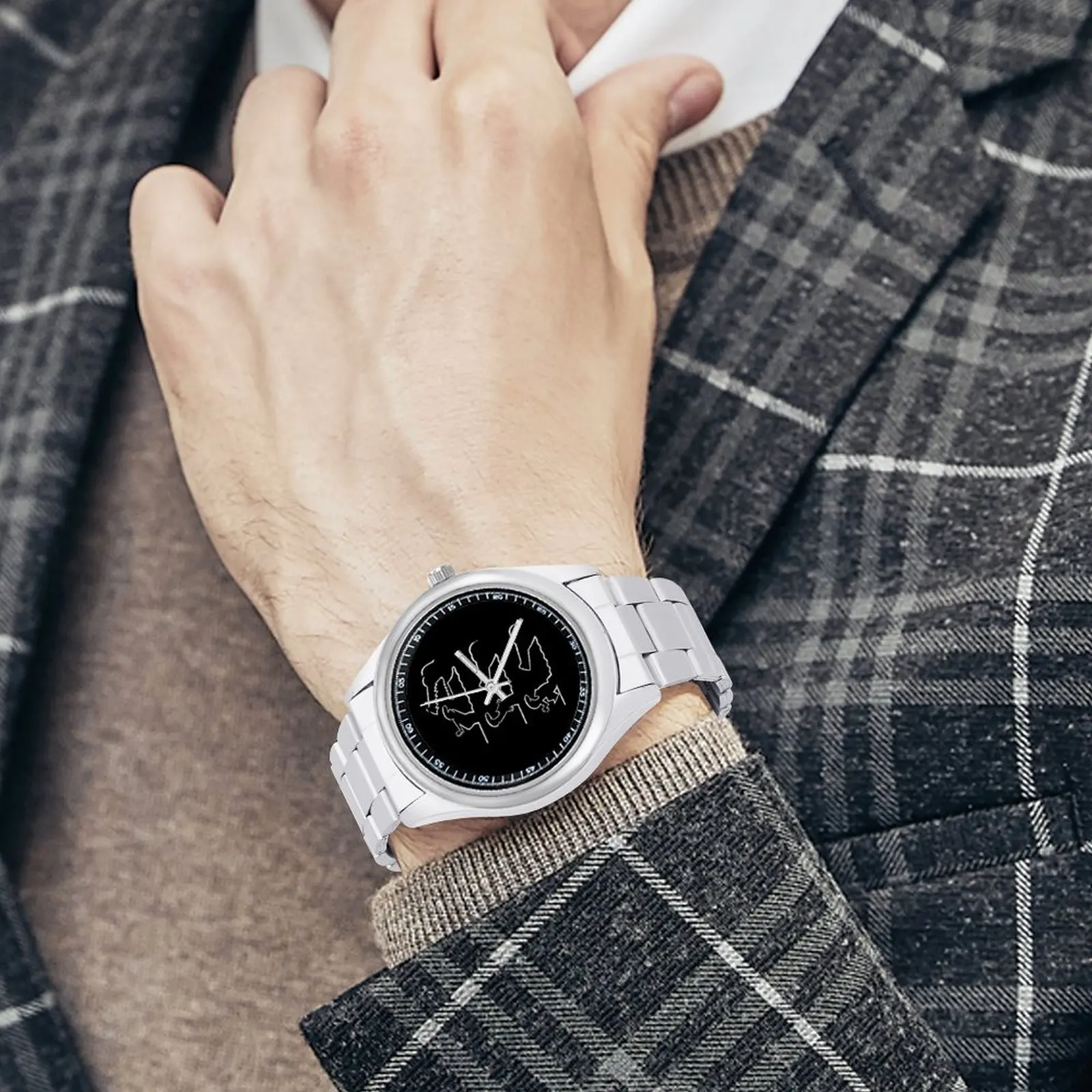 La Linea Crocodile Quartz Watch Tv Program Round Ladies Wrist Design Stainless Outdoor Photo Wristwatch |