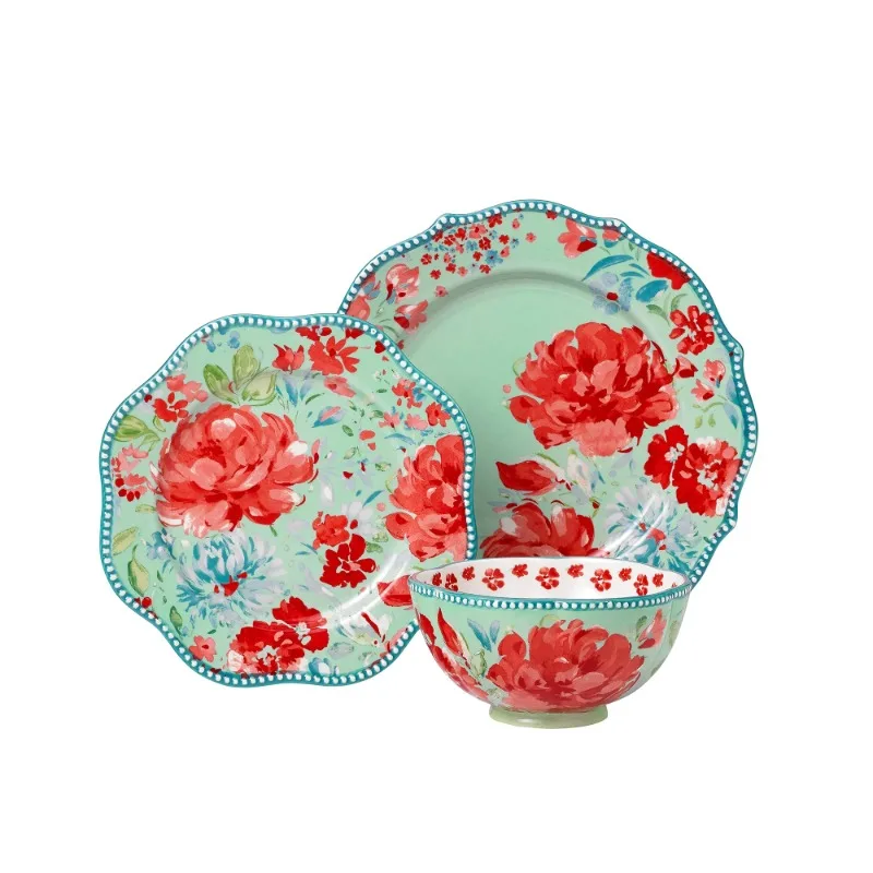

The Pioneer Woman Dinnerware Set, Gorgeous Garden, 12 Pieces