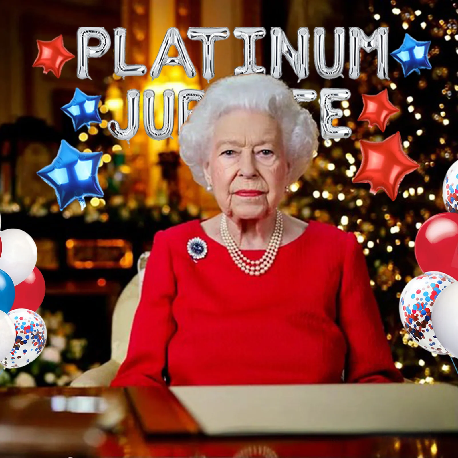 Украшения для юбилейной вечеривечерние Queen's platin 44 шт. |