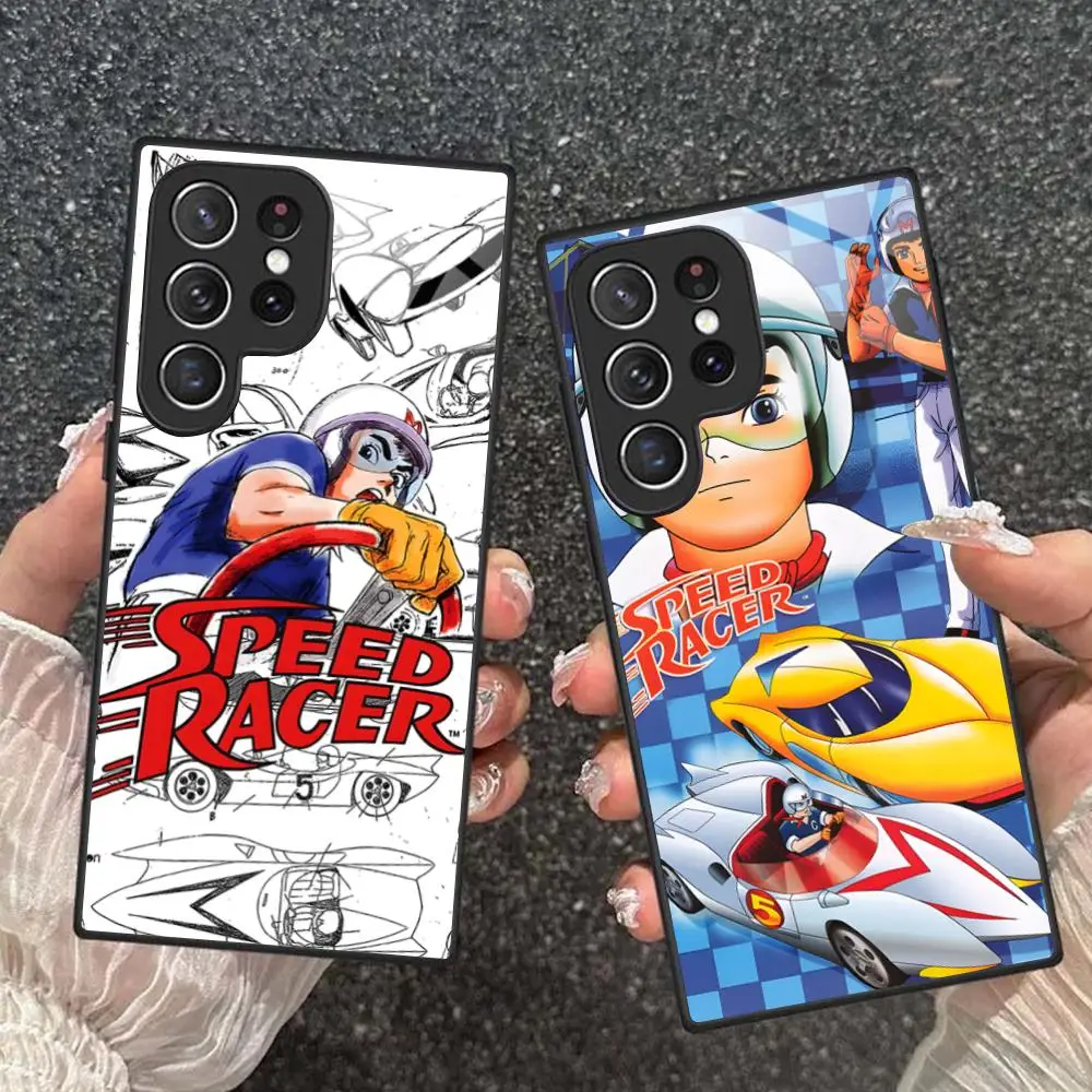 Фото Чехол для телефона Speed Racer для Samsung Galaxy S26 S25 S24 S23 S22 S21 S20 Note20 Plus FE Ultra, защитный стеклянный чехол №1