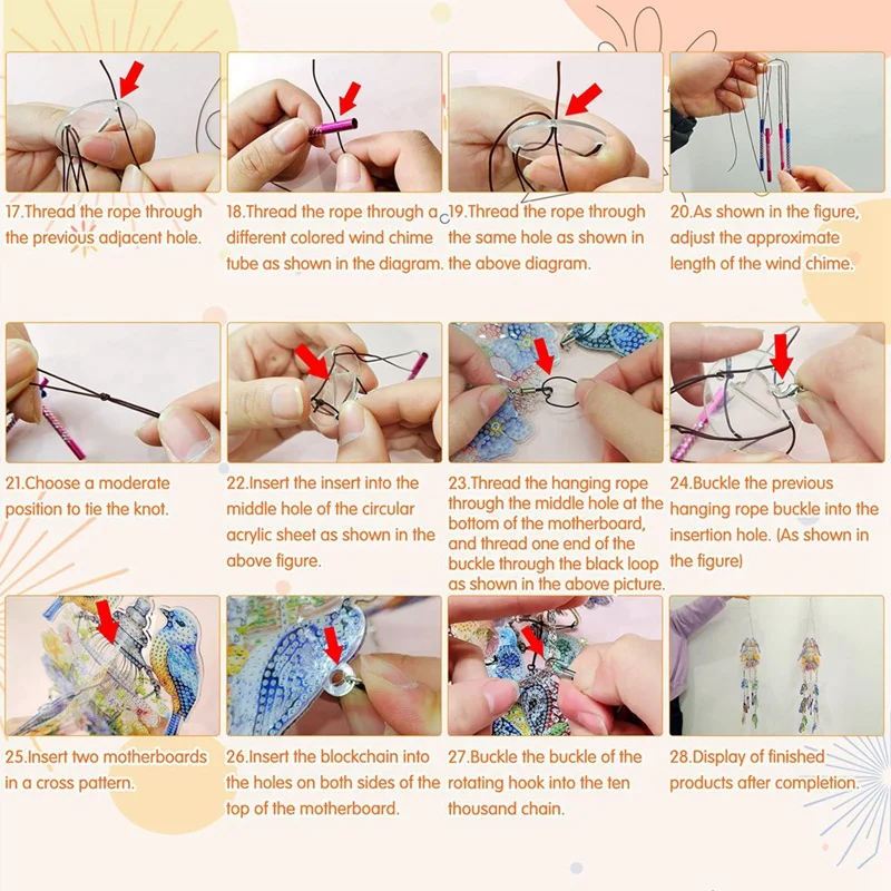 1 шт. DIY точечный алмазный художественный набор для рисования колокольчиками ПВХ