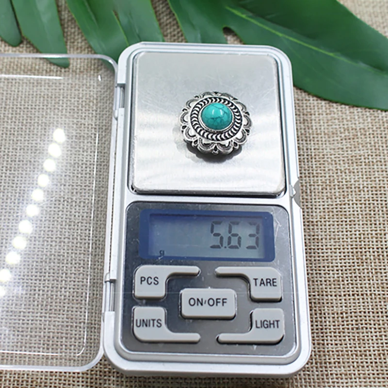 5 комплектов 24 - мм моллюсков DIY кожевенный процесс кнопка декоративный бирюза