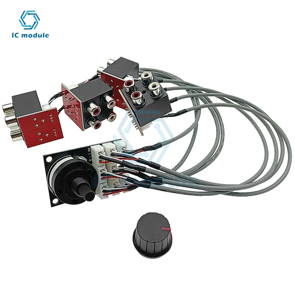 

4-channel audio signal switching board 3-way 4-channel audio source switching RAC lotus seat signal input