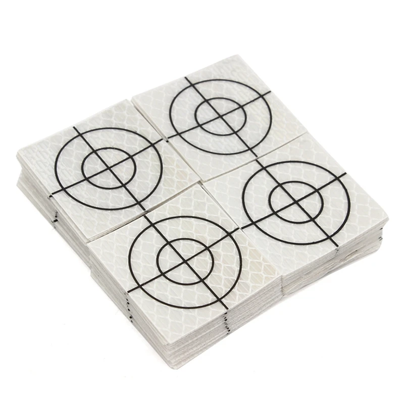 

Promotion! 300Pcs Prism Measurement Reflector Sheet Reflective Tape Target Total Station Tunnel Survey 40X40mm