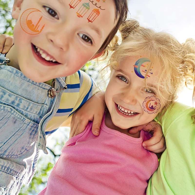 Временные тату-наклейки Eid Mubarak 10/20 шт. Рамадан кареем украшение Исламские