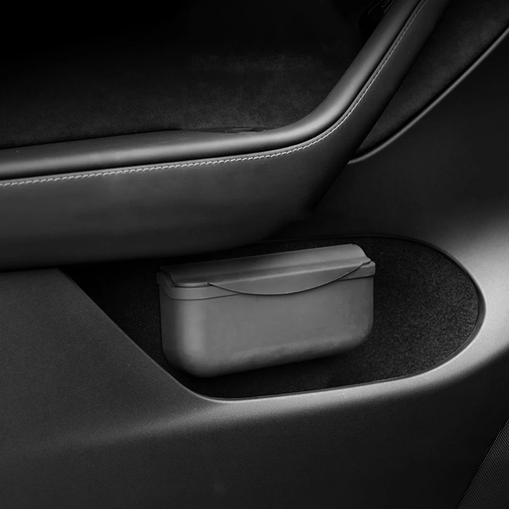 

Car Interior Storage Box Glasses Case Coin Stamp Card Organnize Black High Quality Car Accessories For Tesla Model 3 Model Y