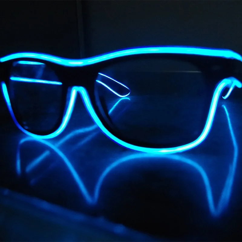 

Halloween Christmas Parties Decoration LED Luminous Glasses Wire Neon Light Up Visor Eyeglasses Bar Party Eyewear Dropship