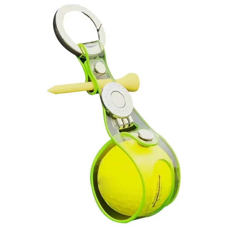 

Сумка для гольфа с магнитными кнопками, антипригарный органайзер для хранения мячей для гольфа, алюминиевый Портативный чехол для ключей и хранения