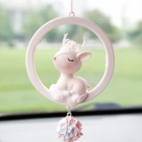 fawn car pendant personality creative car rearview mirror pendant simple cute fresh fawn jewelry girl car interior pendant