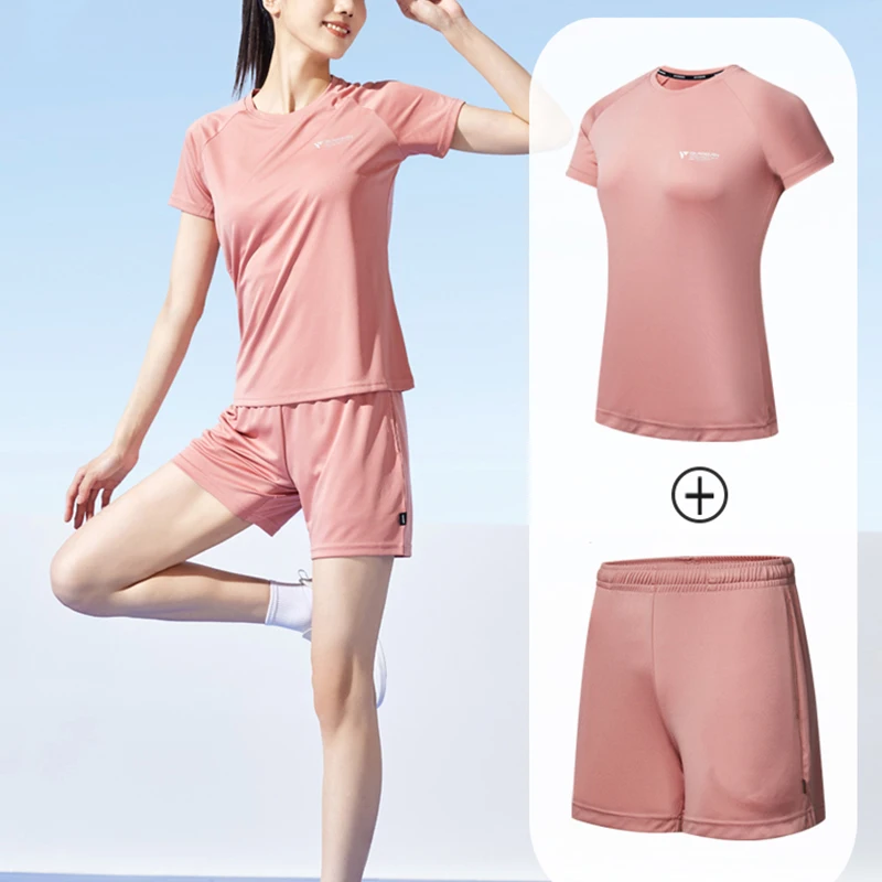 QIAODAN Women Tracksuit Two Piece Set 2023 New Comfortable Running Breathable Fitness Loose Dry Quickly Tracksuit XNT22221206R