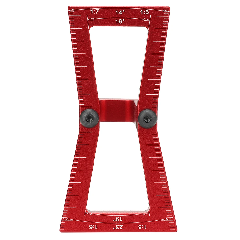 

DIY Woodworking Dovetail Ruler Marker Wood Joints Gauge Guide Tool (1:5-1:7, 1:6-1:8) (Red)