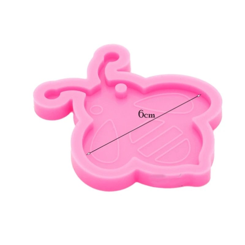 

95AB 4 Pcs Cute Bee Keychain UV Epoxy Resin Molds Handmade Honeybee Pendant Silicone Mould DIY Crafts Jewelry Decorations Tools