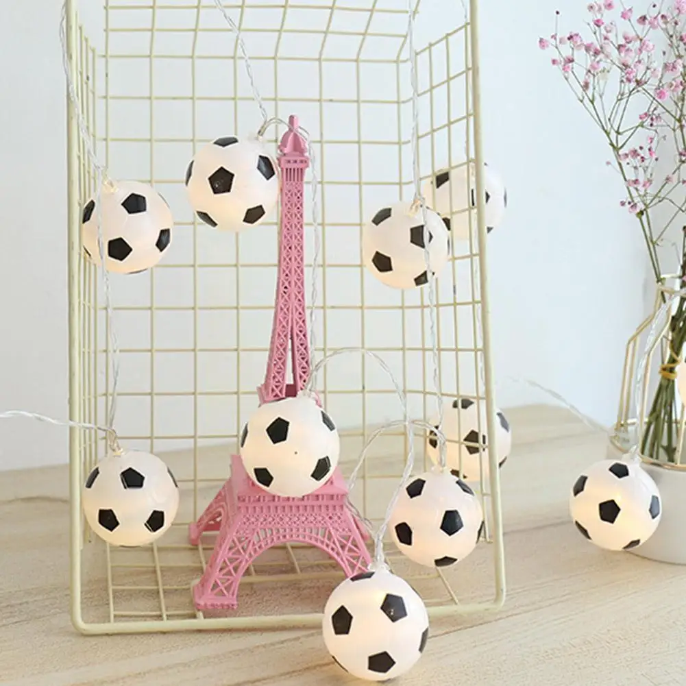 

New Soccer Balls String Lights 10 Led Football Garland Lights Bedroom Home Wedding Party Christmas Decorative Lights For Cl G6z3