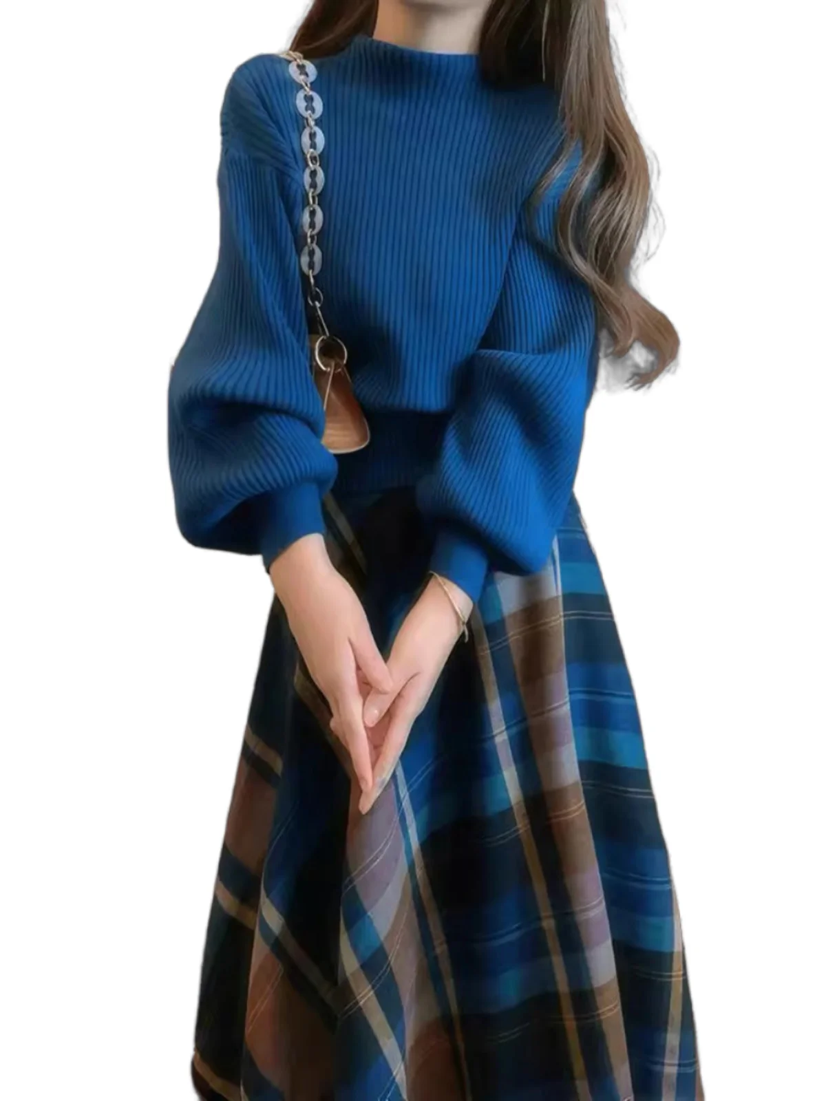 French sle Salt System Young High-Grade Sense Set Женский осенне-зимний возрастной вязаный свитер с