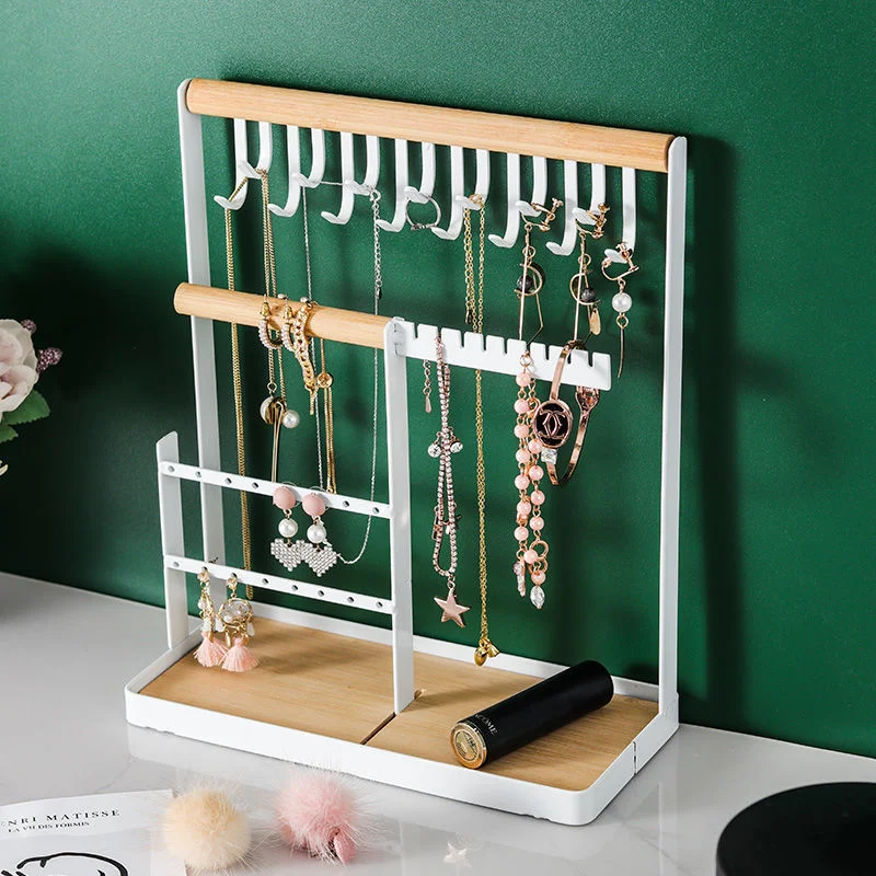 

Japanese Style Household Tabletop Jewellery Hanging Shelf Entryway Shelf Multifunctional Shelf Ornament Storage Display Shelf