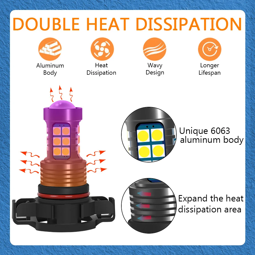 2X 2504 PSX24W 12276 Автомобильная фотолампа передняя фара автомобильные аксессуары для
