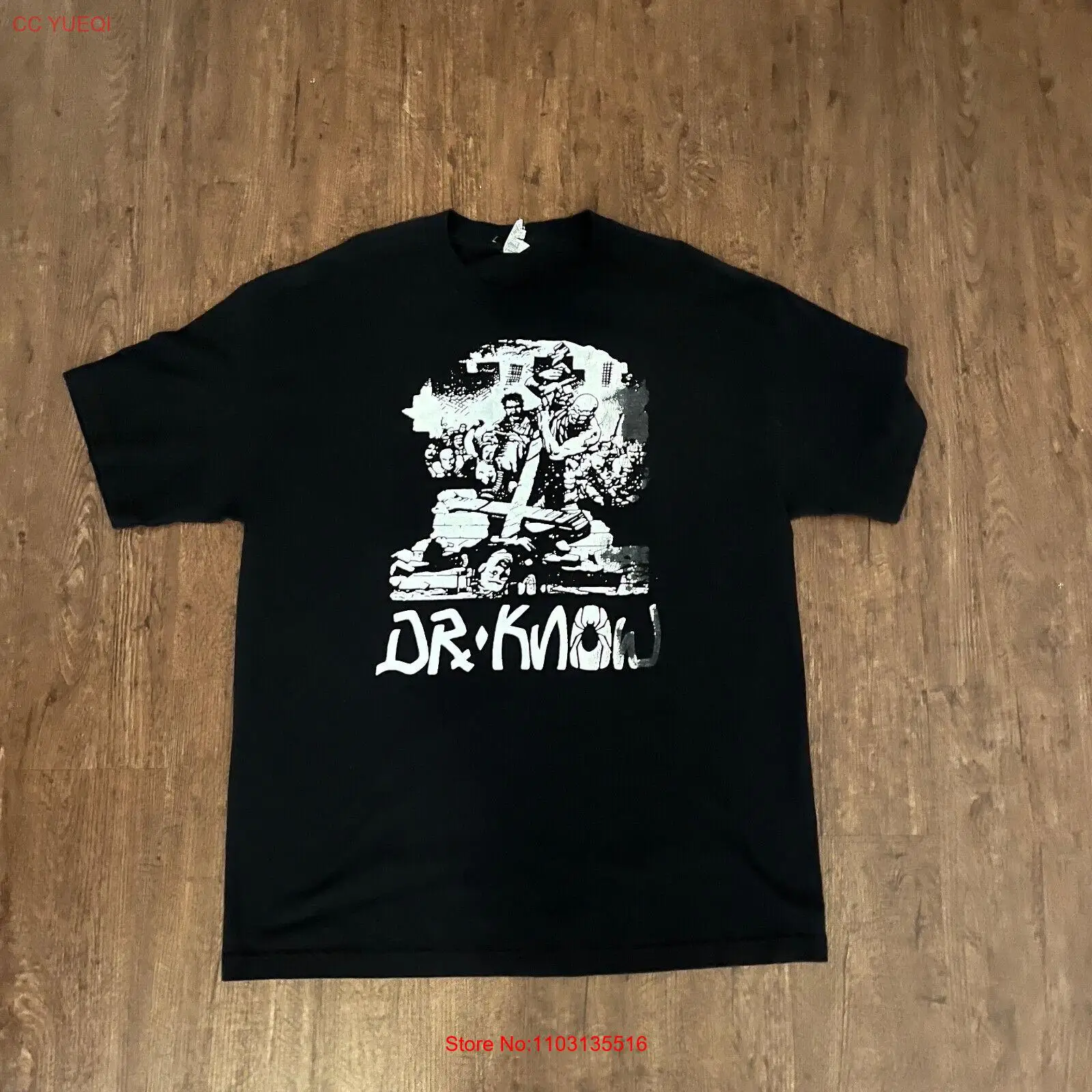 Рубашка VTG 1990s Dr знает Band XL черная | Nardcore Hardcore Панк