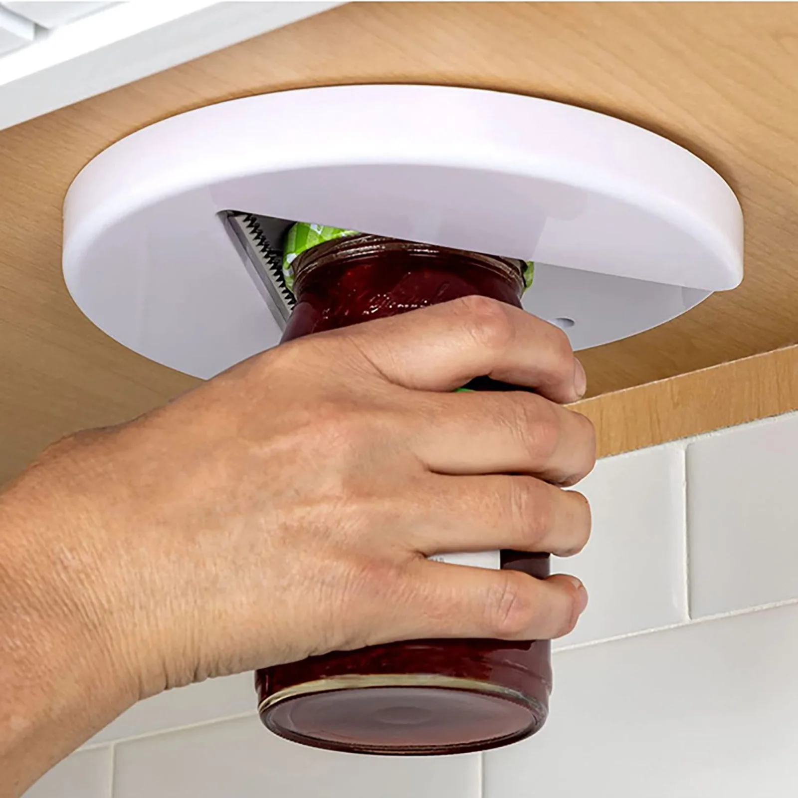

Creative Can Opener Under The Cabinet Self-adhesive Jar Bottle Opener Top Lid Remover Wet Grip Jar Opener Kitchen