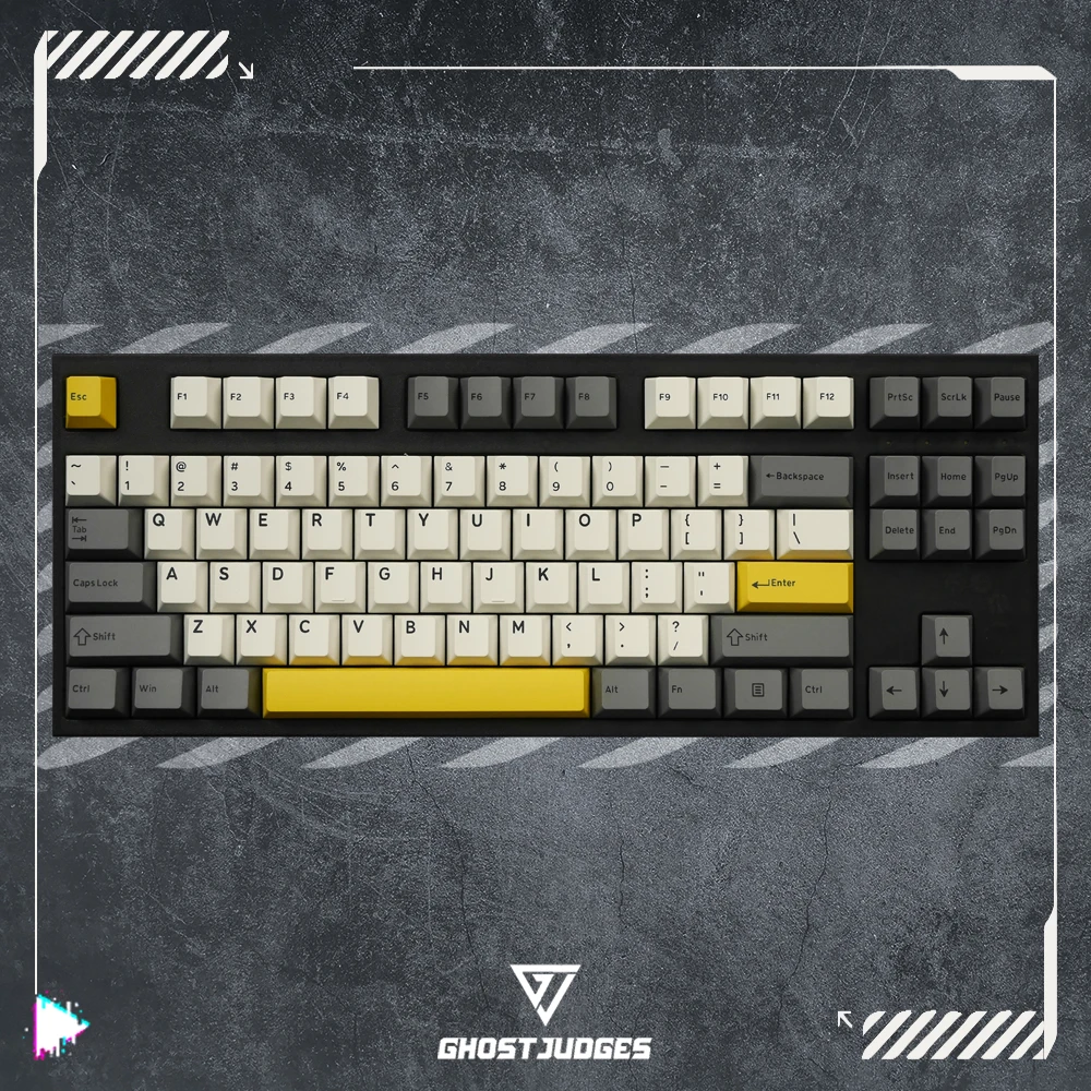 Ghost Judges Industrial Style Cherry PBT Doubleshot keycap for mx keyboard 60 65 87 104 bm60 bm65 similar with Heavy Industry
