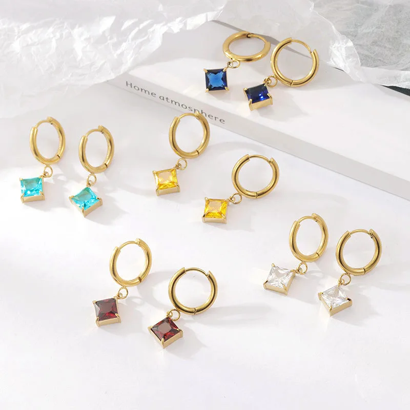 Изящные 14-каратные золотые серьги из нержавеющей стали оптовая продажа