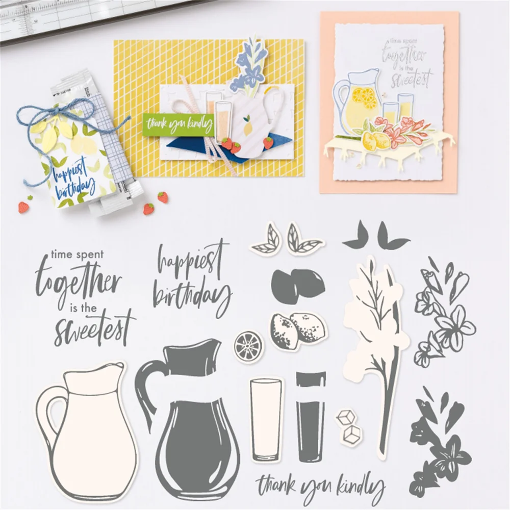 

SO REFRESHING Metal Cutting Dies And Clear Stamps For Diy Scrapbook Decoration Handmade Paper Card Ledger Craft Dies 2023 New