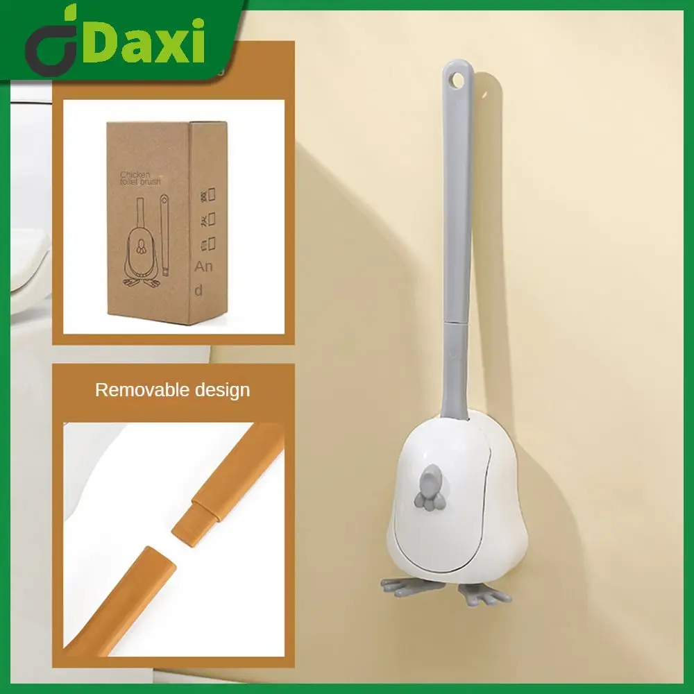 

Vertical Toilet Bowl Brush High Quality Chicken Bathroom Brush 2023 Long-handle Brush Wholesale Wall-mounted Cleaning Brush