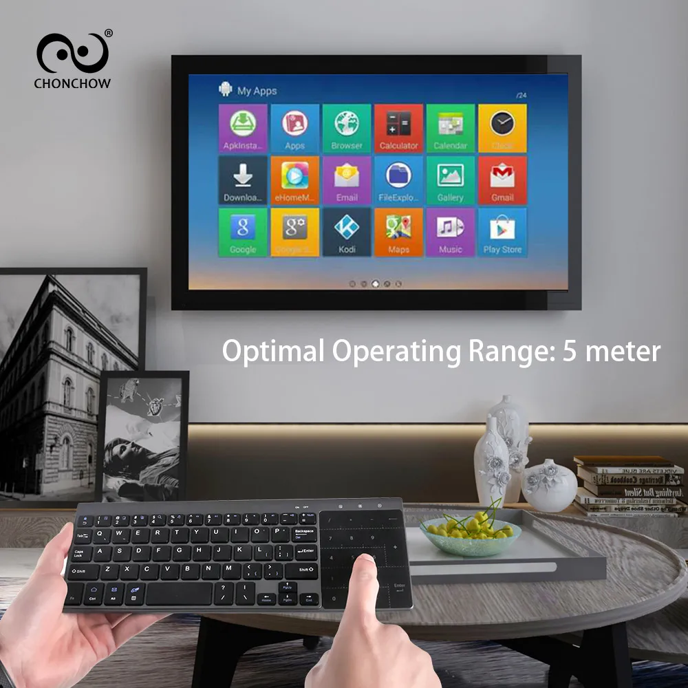 2 4 ГГц мини беспроводная клавиатура с тачпадом портативная офисная USB Air Mouse для Mac