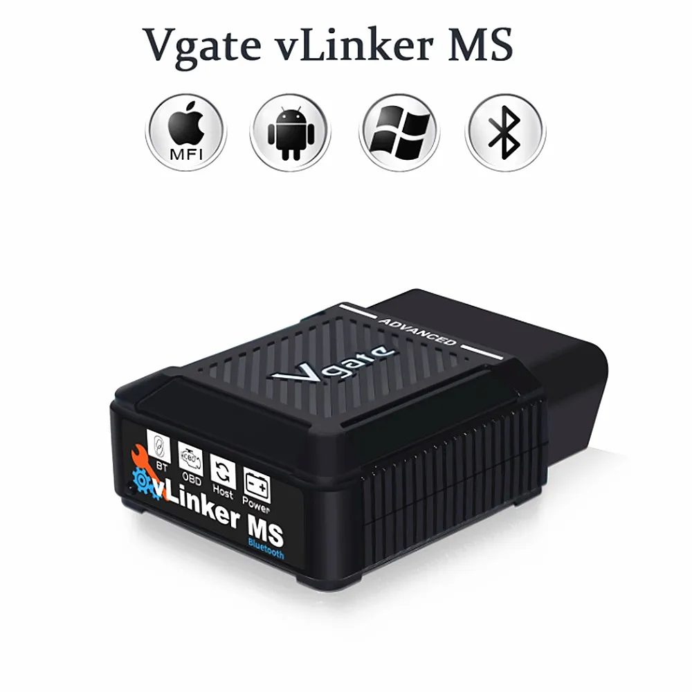 Фото Vgate vLinker MS Bluetooth MFi работает с iOS, Android и Windows, поддерживает 5 CAN-каналов, OBD-сканер для автомобилей, бесплатные обновления прошивки. №3