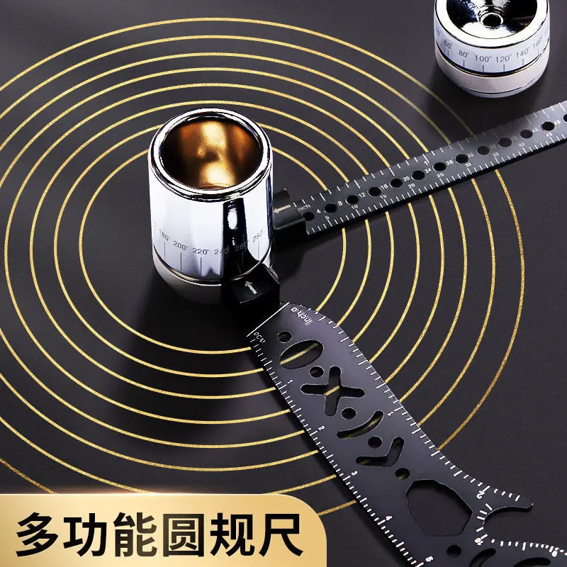 

Compass ruler multi-function rotating ruler compass drawing ruler geometric figure curve board folding ruler creative drawing