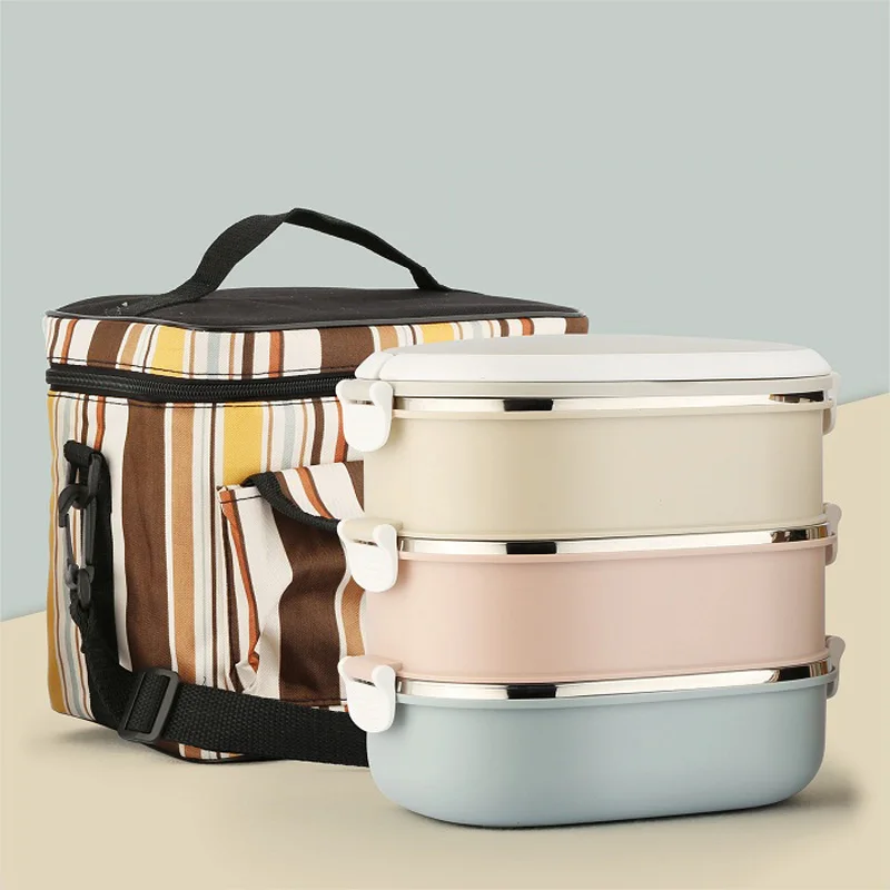 

2-4 слоя Большой Ланч-бокс из нержавеющей стали для детей и взрослых рабочие наружные пищевой контейнер для кемпинга герметичный изоляционн...