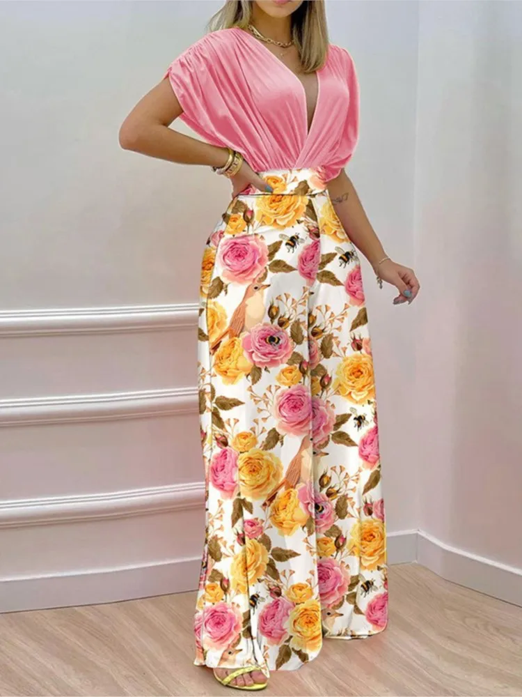 Брюки женские с принтом Модный комплект из двух предметов укороченный топ