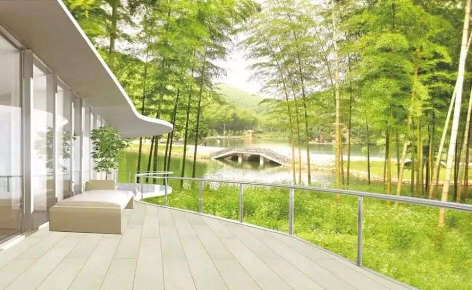 

Пользовательские 3D зеленый бамбуковый лесной пейзаж обои фрески гостиная ТВ фон Настенный декор балкон пол