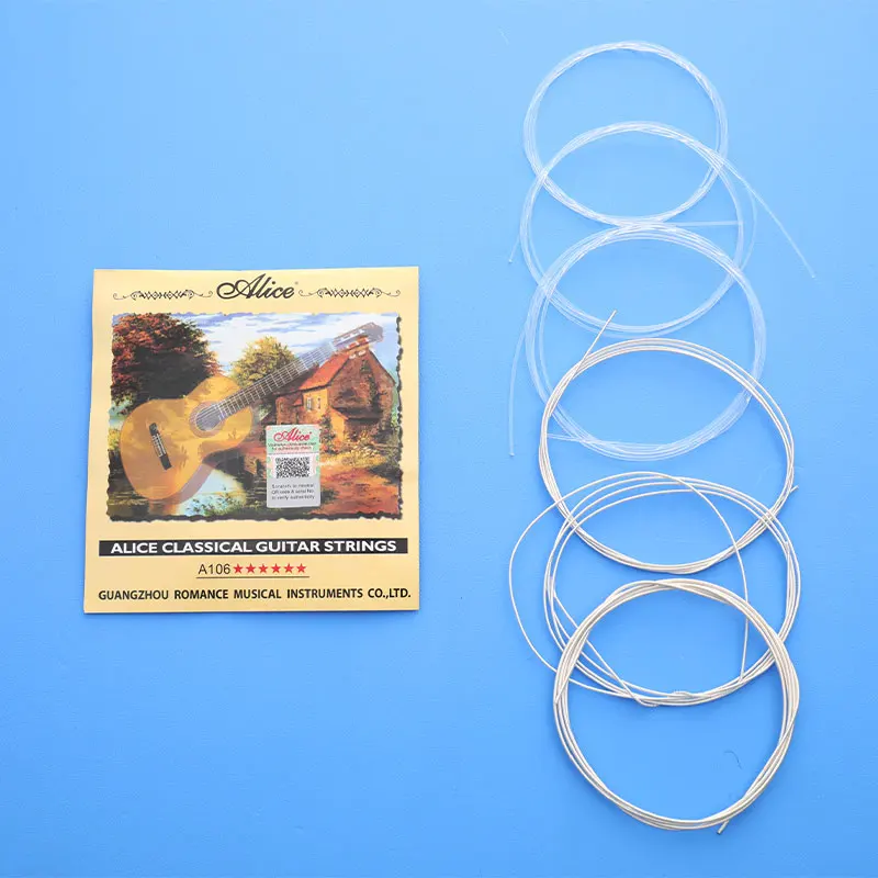 

1pcs/1set Alice A106H Classical Guitar Strings Clear Nylon Strings Guitar Accessories 1-6 Sets of Strings Cost-Effective