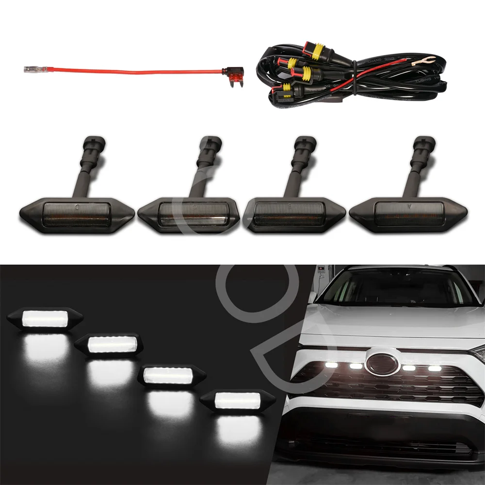 

Автозапчасти, грили, светодиодные, подходят для Toyota Rav4 2019 2020 2021, сигнальные светодиодные фонари
