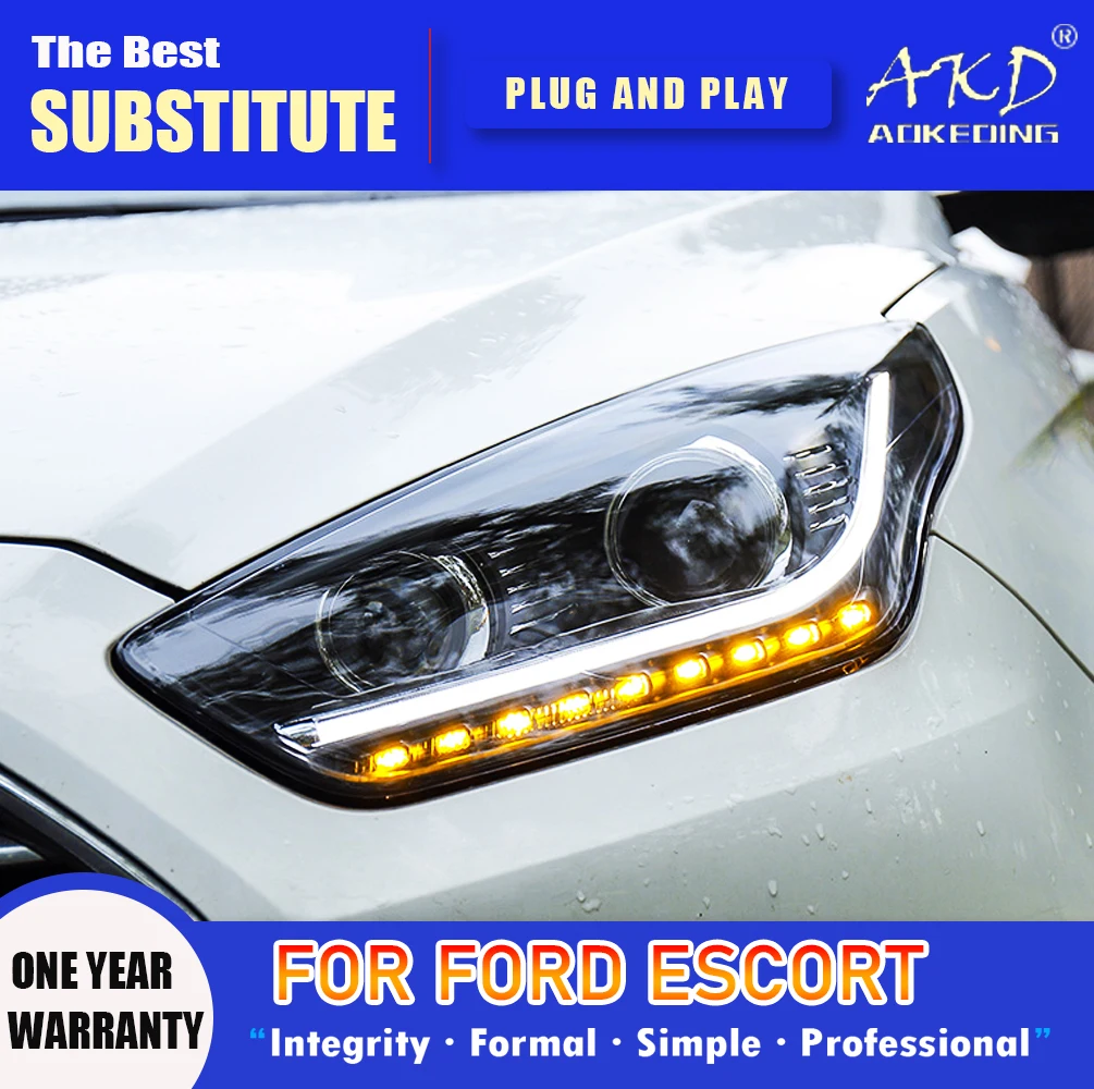 

AKD Tail Lamp for Ford Escort LED Tail Light 2015-2018 FORTIS Rear Fog Brake Turn Signal Automotive Accessories