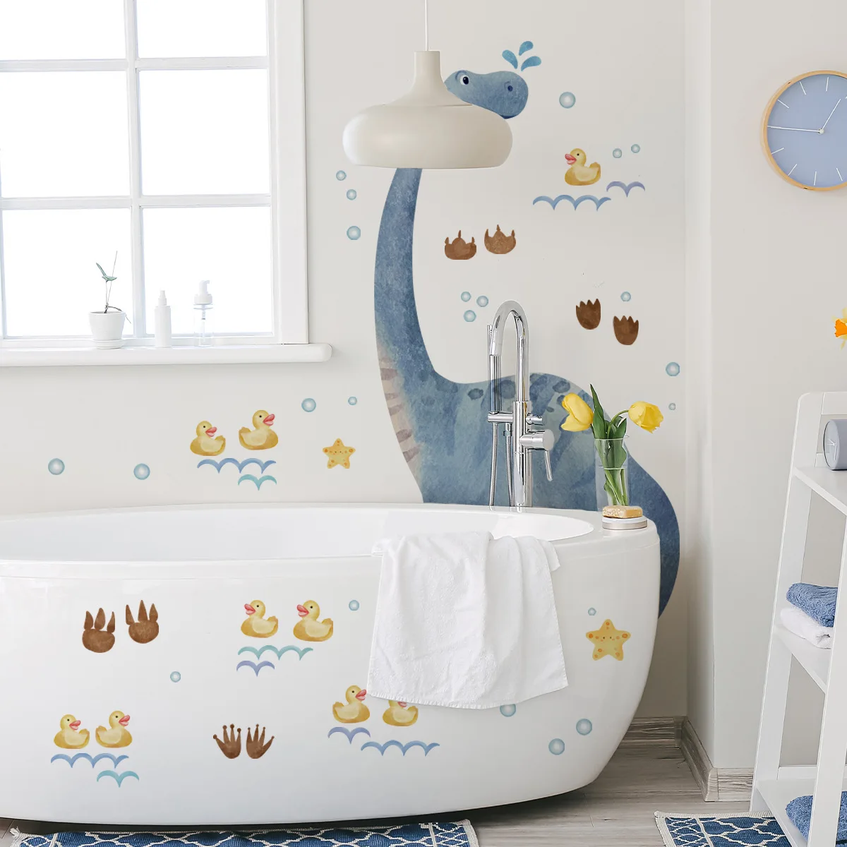 Наклейка на стену с изображением динозавра маленькая утка наклейка обои для