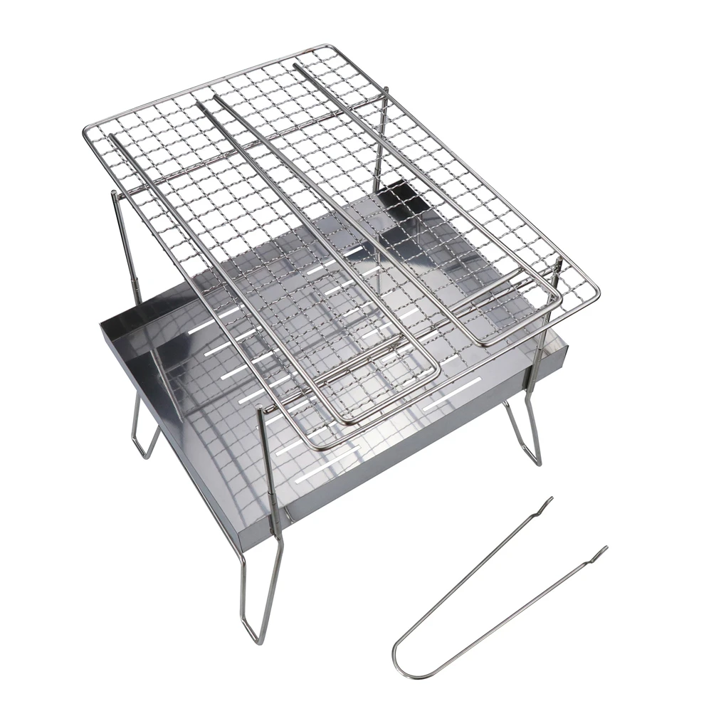 

BBQ Grill Rack Foldable Cooking Stand Camping Cookware Campers Gift