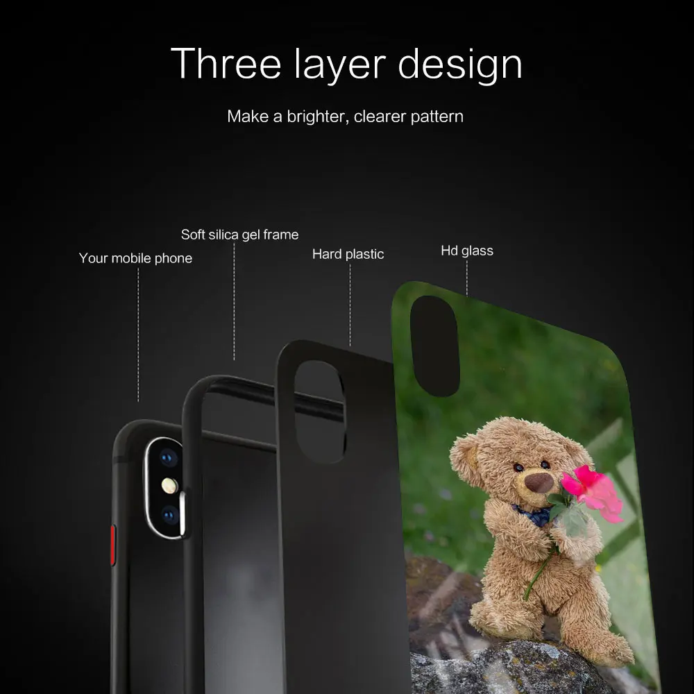 Задняя панель из черного стекла для Honor 50 30 20 10 Lite Pro 10i 20i 9a X9A 8a X8 8X X8A X7A силиконовый