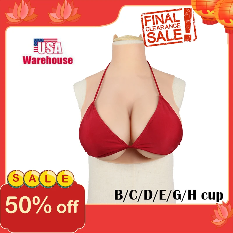 

95% new Fake Boobs Realistic Silicone Breast Forms Large Boob Enhancer Tits Shemale Transgender Drag Queen Crossdressing Cosplay
