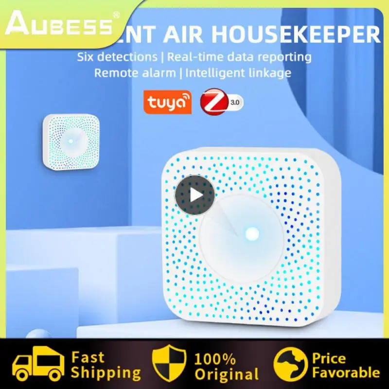 

2/3/5PCS 6 In 1 Air Quality Monitor Box Mini Air Housekeeper Automation Alarm Detector Smart Home Zigbee With Zigbee Gateway